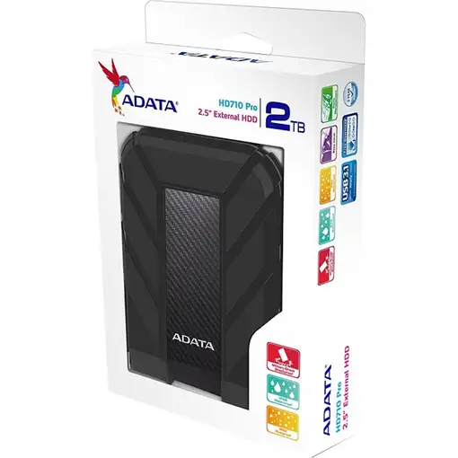 ADATA HD710 Pro disco duro externo 2 TB 2.5'' USB 3.2 Gen 1 (3.1 Gen 1) Negro