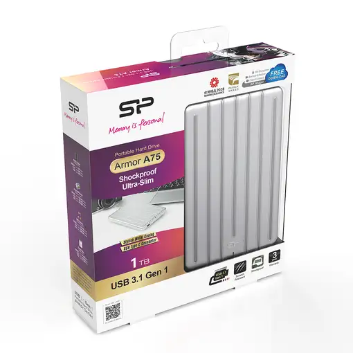 Silicon Power Armor A75 disco duro externo 1 TB 2.5" USB Tipo C 3.2 Gen 1 (3.1 Gen