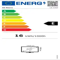 AG Neovo LA-2202 LED display 54,6 cm (21.5") 1920 x 1080 Pixeles Full HD LCD Negro