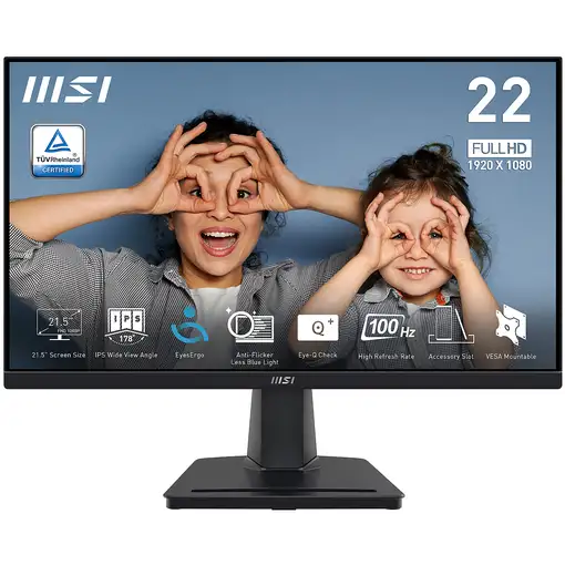 MSI PRO MP225 pantalla para PC 54,6 cm (21.5") 1920 x 1080 Pixeles Full HD LED Neg