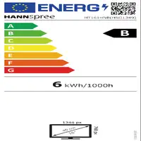 Hannspree HT161HNB pantalla para PC 39,6 cm (15.6") 1366 x 768 Pixeles HD LED Pant