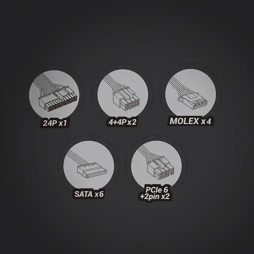 Mars Gaming MPIII850, Fuente Alimentación PC ATX 850W, 5 Años de Garantía, 85% Efi