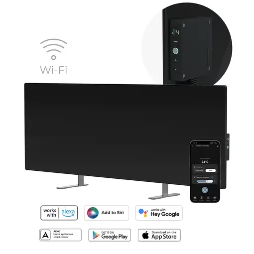 AENO Radiador Premium Eco Smart LED Heater GH4S Negro