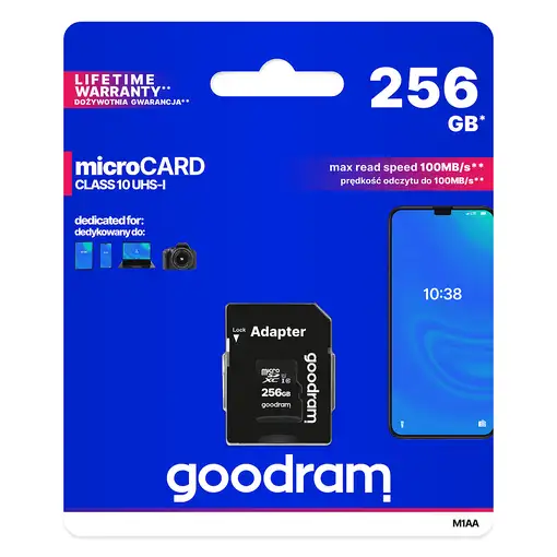 Goodram M1AA 256 GB MicroSDXC UHS-I Clase 10