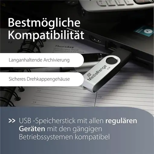 MediaRange 64GB USB 2.0 unidad flash USB USB Type-A / Micro-USB Negro, Plata