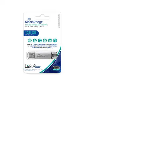 MediaRange MR938 unidad flash USB 128 GB USB Type-A / USB Type-C 3.2 Gen 1 (3.1 Ge