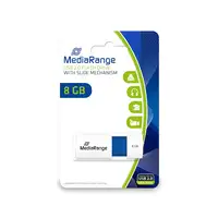 MediaRange MR971 unidad flash USB 8 GB USB tipo A 2.0 Azul, Blanco