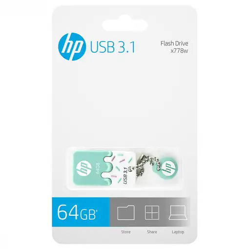 HP x778w unidad flash USB 64 GB USB tipo A 3.2 Gen 1 (3.1 Gen 1) Verde, Blanco