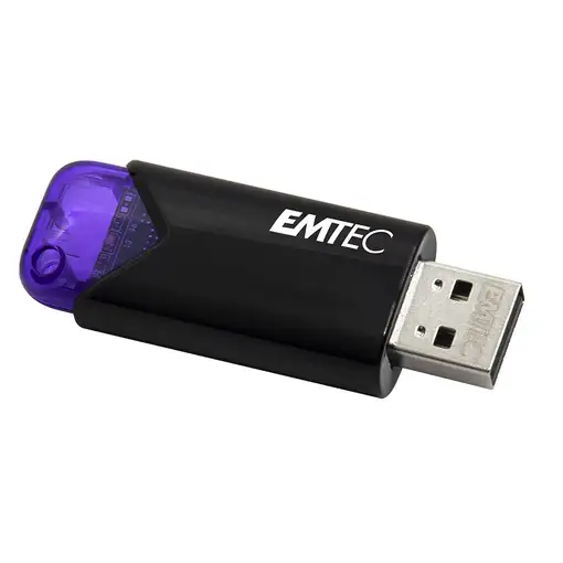 Emtec Click Easy unidad flash USB 128 GB USB tipo A 3.2 Gen 1 (3.1 Gen 1) Negro, V