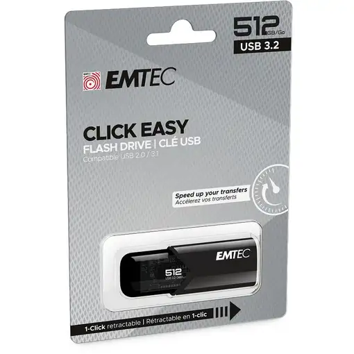 Emtec B110 Click Easy 3.2 unidad flash USB 512 GB USB tipo A 3.2 Gen 2 (3.1 Gen 2)