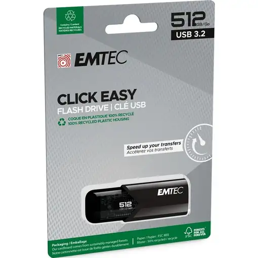 Emtec B110 Click Easy 3.2 unidad flash USB 512 GB USB tipo A 3.2 Gen 2 (3.1 Gen 2)