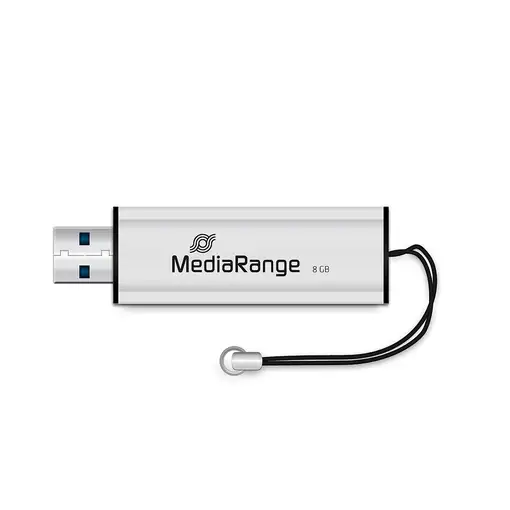 MediaRange MR914 unidad flash USB 8 GB USB tipo A 3.2 Gen 1 (3.1 Gen 1) Negro, Pla
