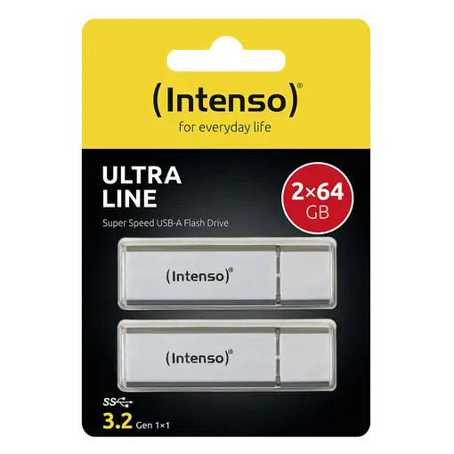 Intenso Ultra Line 2 x 64GB unidad flash USB USB tipo A 3.2 Gen 1 (3.1 Gen 1) Plat