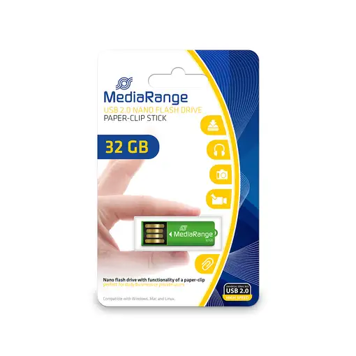 MediaRange MR977 unidad flash USB 32 GB USB tipo A 2.0 Verde