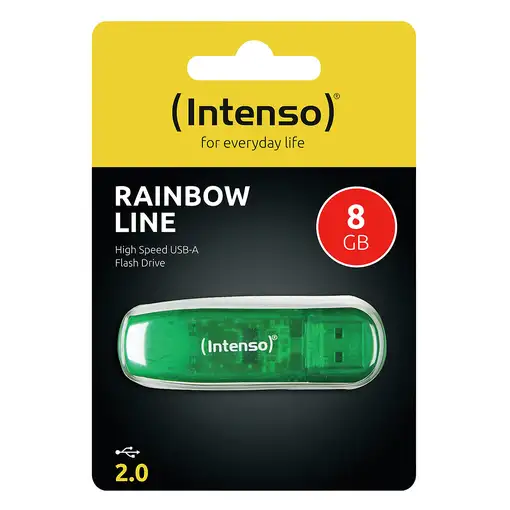 Intenso Rainbow Line unidad flash USB 8 GB USB tipo A 2.0 Verde