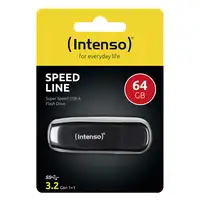 Intenso Speed Line unidad flash USB 64 GB USB tipo A 3.2 Gen 1 (3.1 Gen 1) Negro