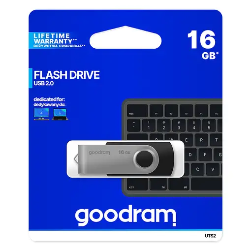 Goodram UTS2 unidad flash USB 16 GB USB tipo A 2.0 Negro