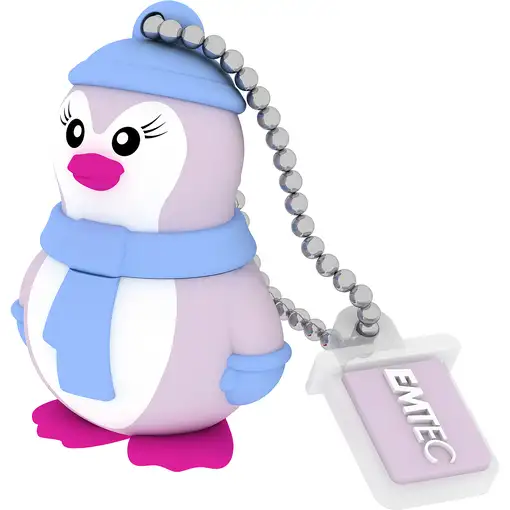 Emtec Miss Penguin unidad flash USB 16 GB USB tipo A 2.0 Azul, Púrpura, Blanco