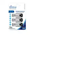 MediaRange MR910-3 unidad flash USB 16 GB USB tipo A 2.0 Negro, Plata