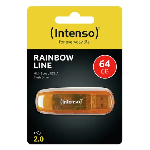 Intenso Rainbow Line unidad flash USB 64 GB USB tipo A 2.0 Naranja