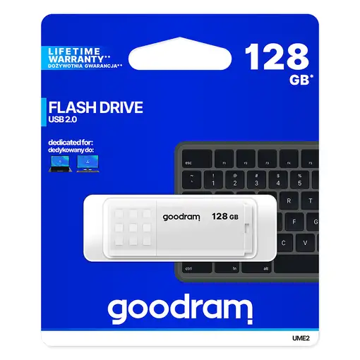 Goodram UME2 unidad flash USB 128 GB USB tipo A 2.0 Blanco