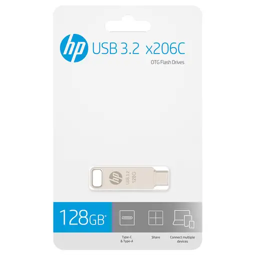 PNY HPFD206C-128 unidad flash USB 128 GB USB Type-A / USB Type-C 3.2 Gen 2 (3.1 Ge
