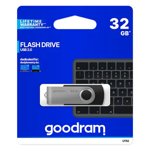 Goodram UTS2 unidad flash USB 32 GB USB tipo A 2.0 Negro