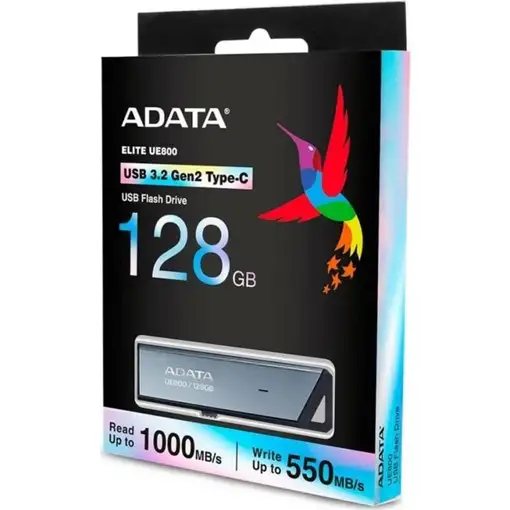ADATA UE800 unidad flash USB 128 GB USB Tipo C 3.2 Gen 2 (3.1 Gen 2) Plata