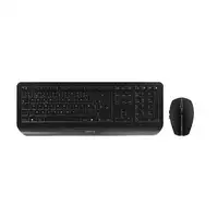 CHERRY Gentix Desktop teclado Ratón incluido Oficina RF inalámbrico Suizo Negro