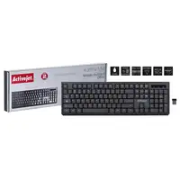 Activejet Teclado inalámbrico K-3911W, alimentado por pilas 1x 1,5V AAA