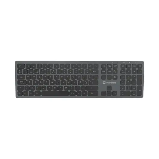 NATEC NKL-1830 teclado Universal RF Wireless + Bluetooth QWERTY Español Negro, Gri