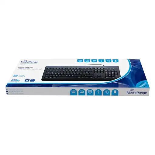 MediaRange MROS102 teclado Universal USB QWERTZ Alemán Negro
