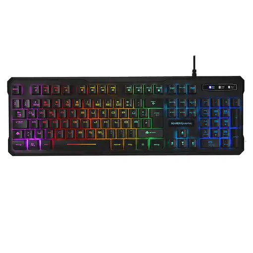 Mars Gaming MK218DE, Teclado RGB H-Mech, Antighosting, Layout Alemán