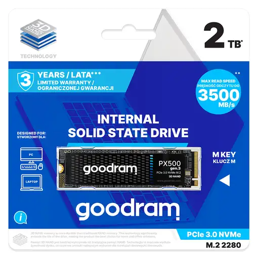 Goodram PX500 GEN.3 SSDPR-PX500-02T-80-G3 unidad de estado sólido 2,05 TB M.2 PCI