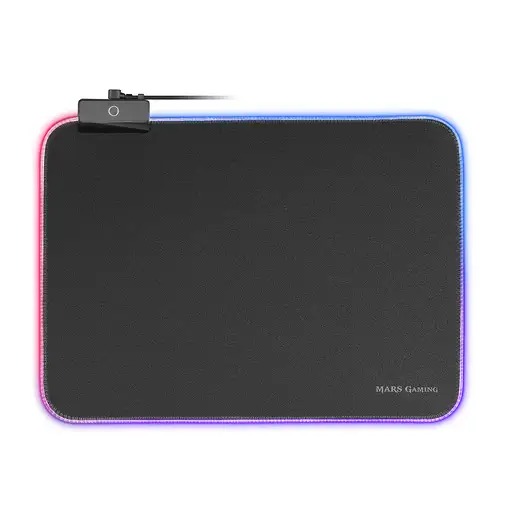 Mars Gaming MMPRGBL, Alfombrilla Gaming, RGB Chroma 12 Modos, Nanotextil, Negro