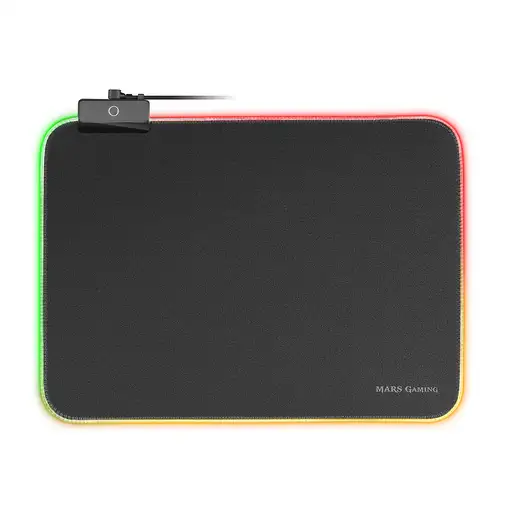 Mars Gaming MMPRGBL, Alfombrilla Gaming, RGB Chroma 12 Modos, Nanotextil, Negro