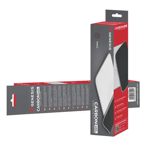 GENESIS Carbon 400 M Alfombrilla de ratón para juegos Gris, Blanco