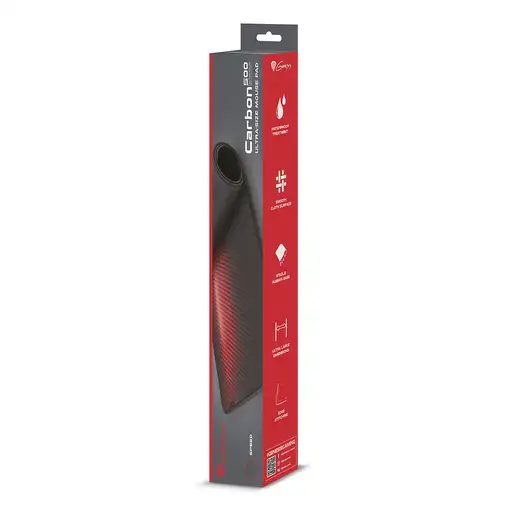 GENESIS Carbon 500 Ultra Blaze Alfombrilla de ratón para juegos Negro, Rojo