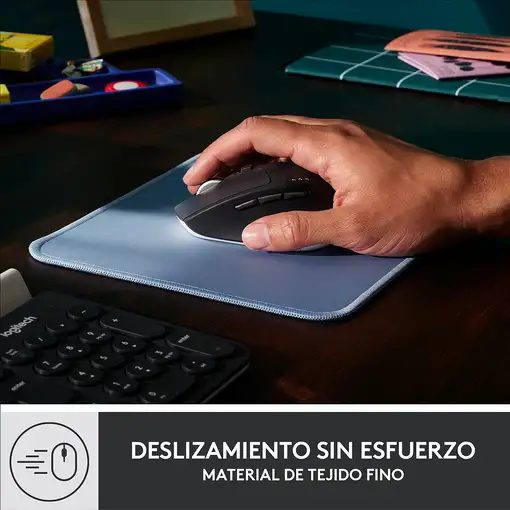 Logitech 956-000051 alfombrilla para ratón Azul, Gris