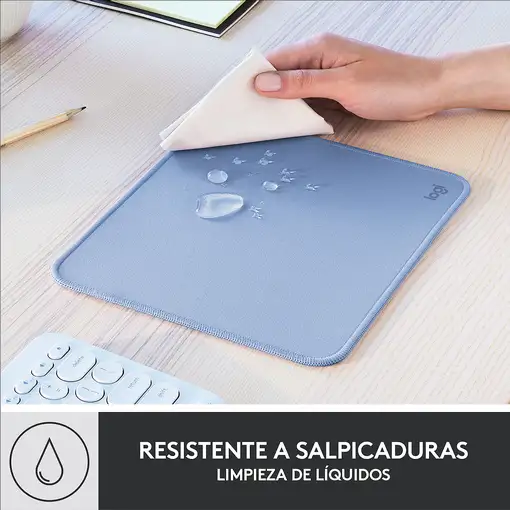 Logitech 956-000051 alfombrilla para ratón Azul, Gris
