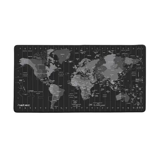 NATEC Time Zone Map Maxi Negro, Gris