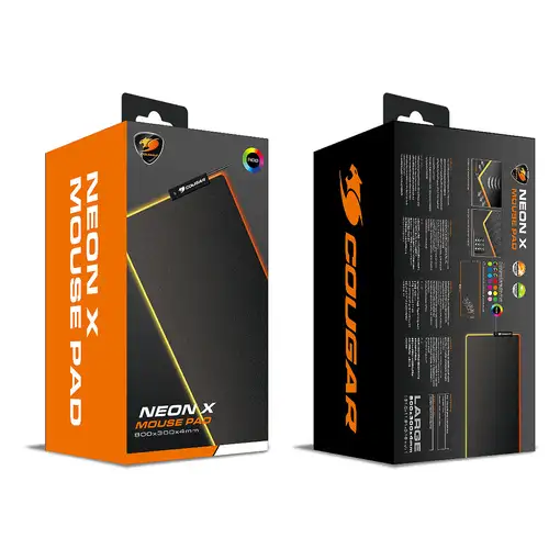 COUGAR Gaming NEON X RGB Alfombrilla de ratón para juegos Negro