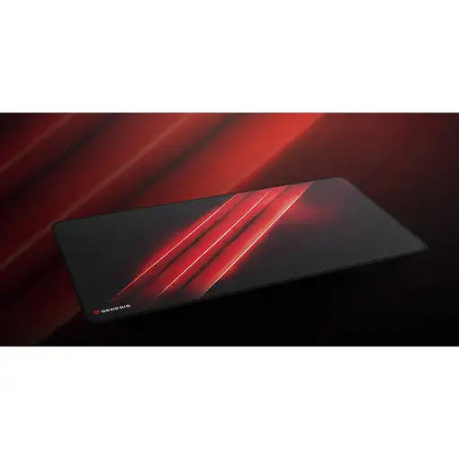GENESIS Carbon 500 Maxi Flash G2 Alfombrilla de ratón para juegos Negro, Rojo