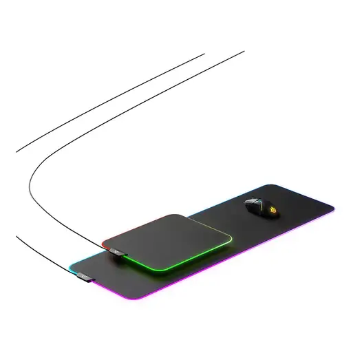 Steelseries QcK Prism Cloth XL Alfombrilla de ratón para juegos Negro
