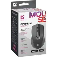 Defender Optimum MB-270 ratón Oficina mano derecha USB tipo A Óptico 1000 DPI