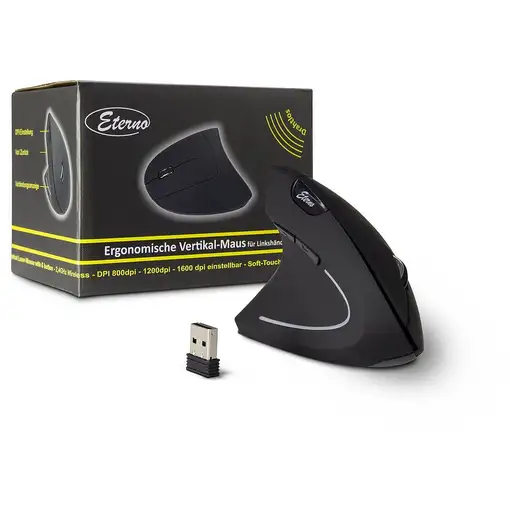 Inter-Tech KM-206L ratón Oficina Ambidextro RF inalámbrico Óptico 1600 DPI