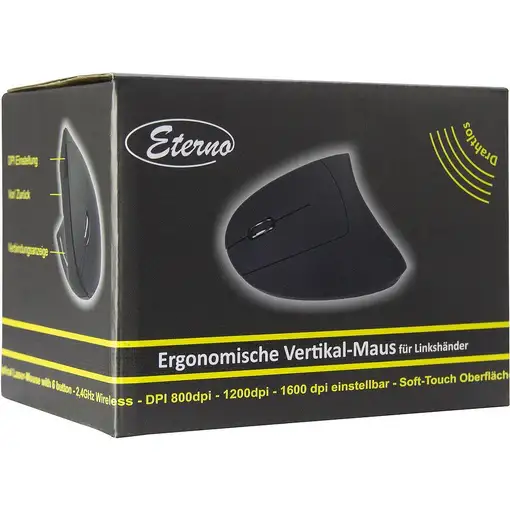 Inter-Tech KM-206L ratón Oficina Ambidextro RF inalámbrico Óptico 1600 DPI