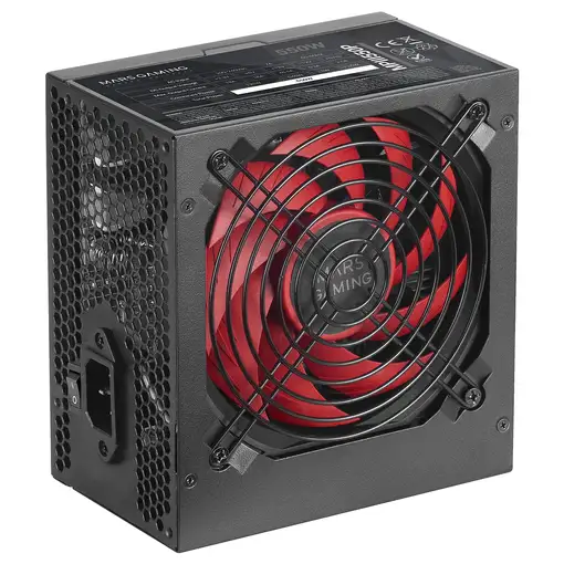Mars Gaming MPIII550P, Fuente Alimentación PC ATX 550W, 5 Años de Garantía, 85% Ef