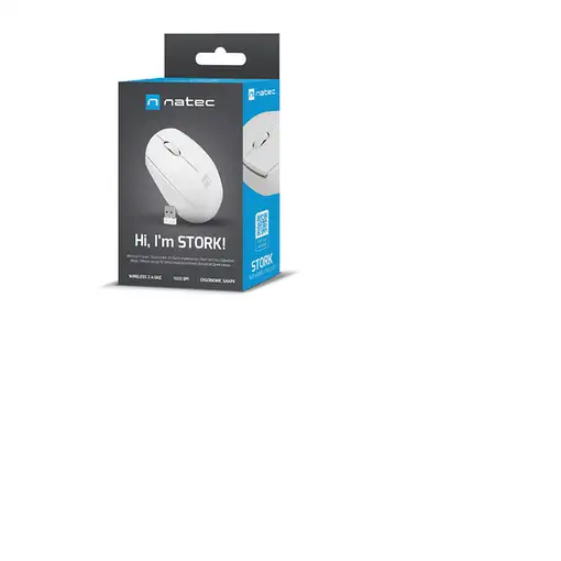 NATEC STORK ratón Hogar Ambidextro RF Wireless + USB Type-A Óptico 1600 DPI