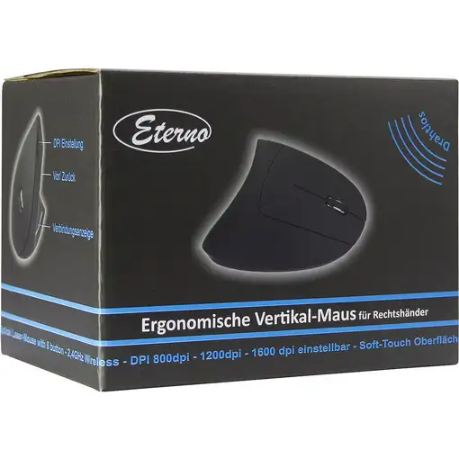 Inter-Tech KM-206R ratón Oficina Ambidextro RF inalámbrico Óptico 1600 DPI